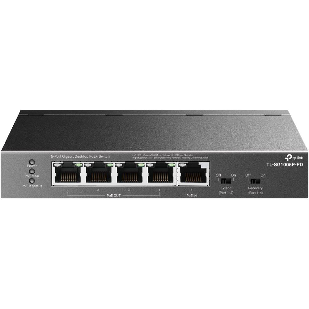 Switch|TP-LINK|TL-SG1005P-PD|Desktop/pedestal|5x10Base-T / 100Base-TX / ...