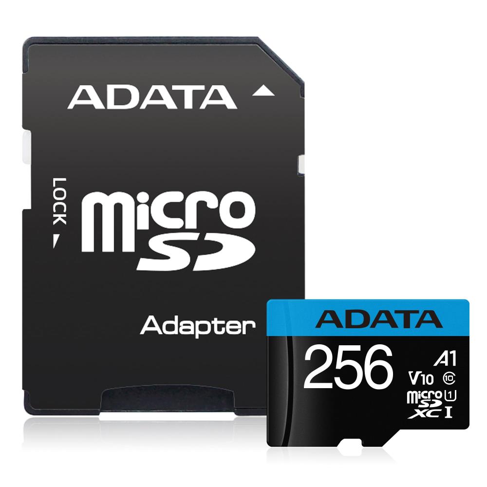 MÄLUKAART SDXC 256GB W/AD./AUSDX256GUICL10A1-RA1 ADATA