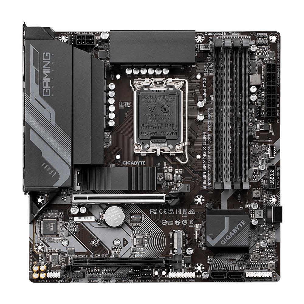 Emaplaat|GIGABYTE|Intel B760 Express|LGA1700|Micro-ATX|Memory DDR4|Memo&...