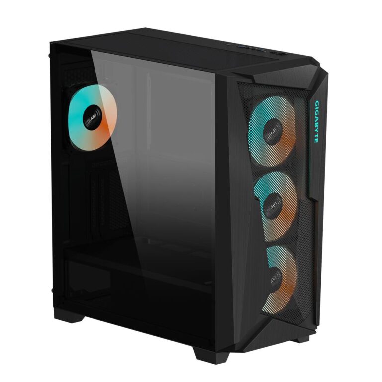 Case|GIGABYTE|C301G V2 BLACK|MidiTower|Case product features Transparent...