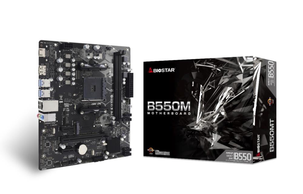 Emaplaat|BIOSTAR|AMD B550|SAM4|Micro-ATX|Memory DDR4|Memory slots 2|2xP&...