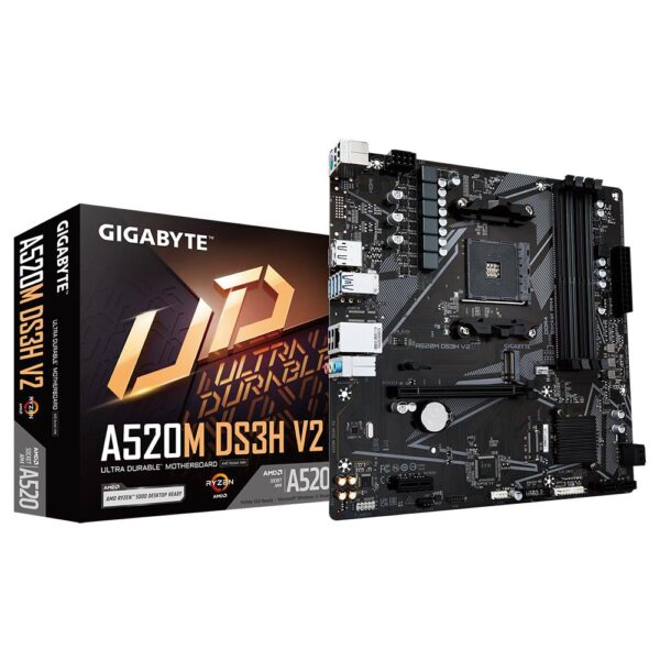 Emaplaat|GIGABYTE|AMD A520|SAM4|Micro-ATX|Memory DDR4|Memory slots 4|1x...