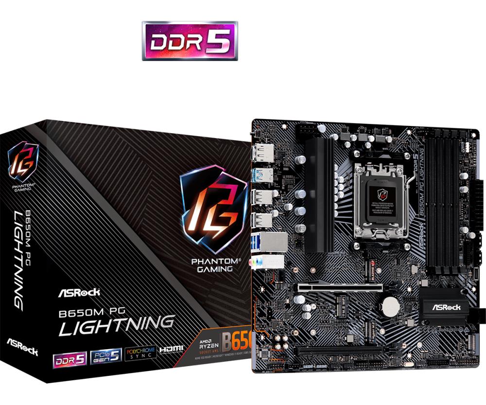 Mainboard|ASROCK|AMD B650|SAM5|Micro-ATX|Memory DDR5|Memory slots 4|1xPC...