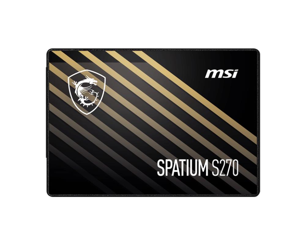 SSD|MSI|SPATIUM S270|480GB|SATA|3D NAND|Write speed 450 MBytes/sec|Read speed 500 MBytes/sec|2,5″|TBW 250 TB|MTBF 2000000 hours|S78-440E350-P83