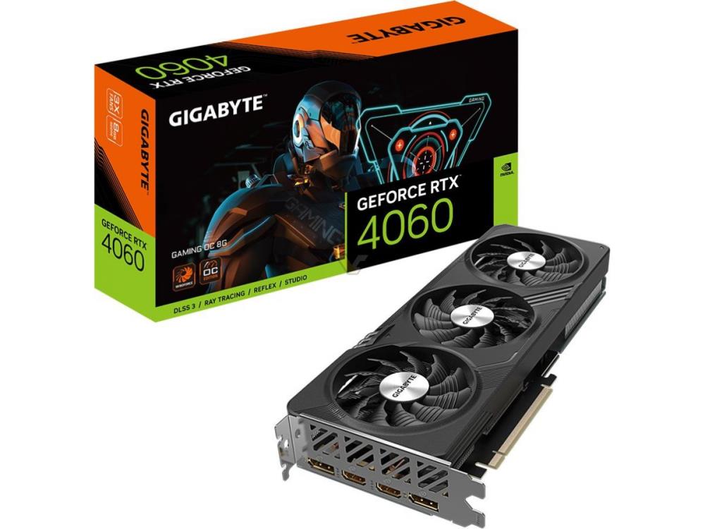 Videokaart|GIGABYTE|NVIDIA GeForce RTX 4060|8 GB|GDDR6|128 bit|PCIE 4&#8...