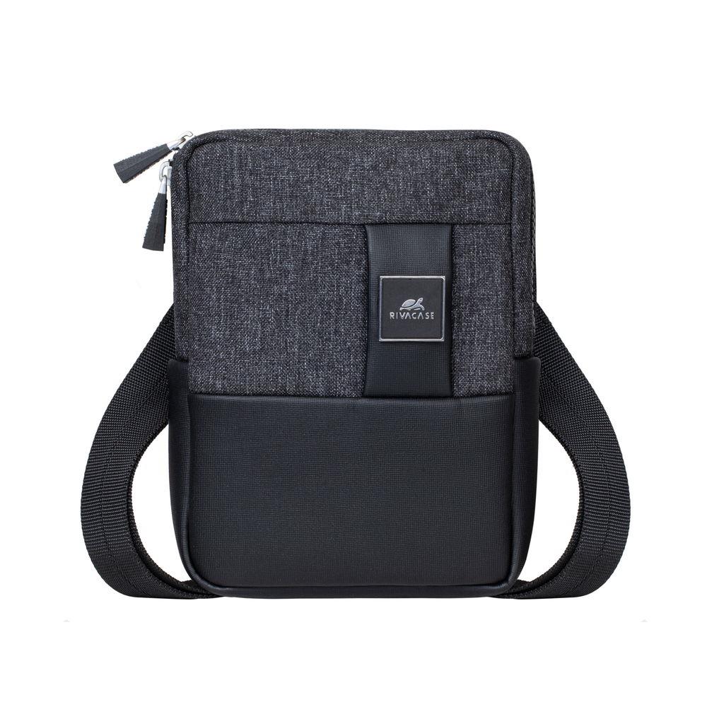 TABLET CASE CROSSBODY 8″/8810 BLACK MELANGE RIVACASE