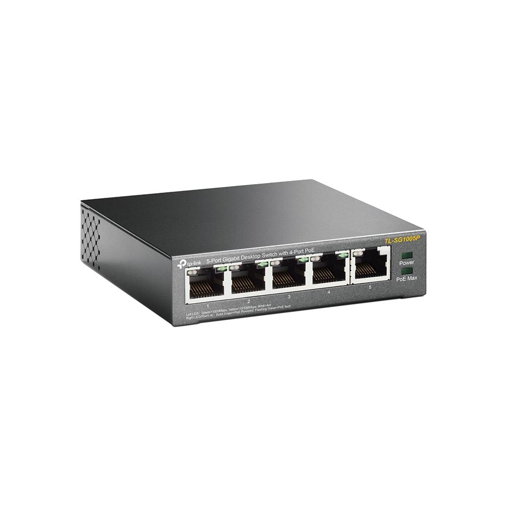 Switch|TP-LINK|Desktop/pedestal|5x10Base-T / 100Base-TX / 1000Base-T|PoE...