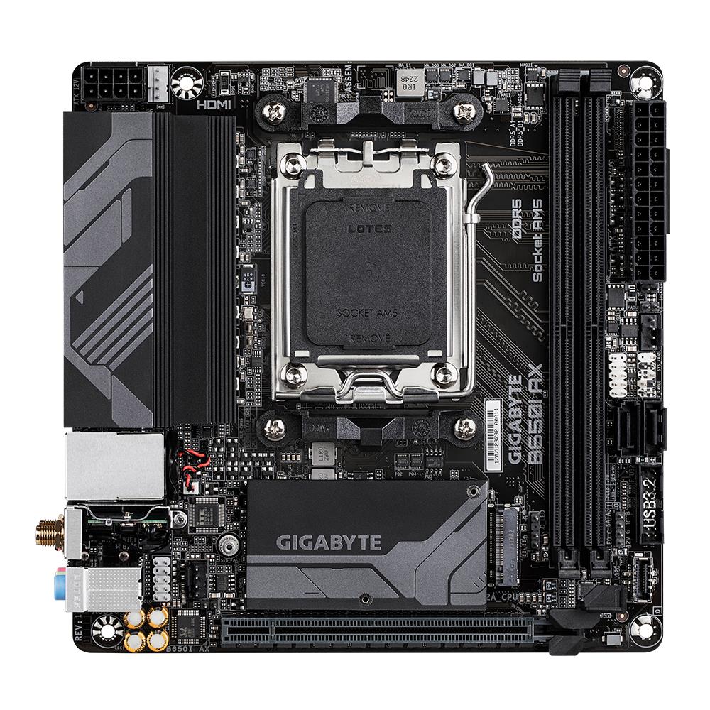 Emaplaat|GIGABYTE|AMD B650|SAM5|Mini-ITX|Memory DDR5|Memory slots 2|1xP&...