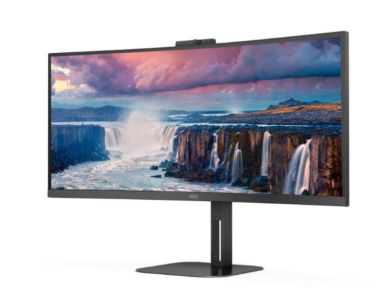 LCD Monitor|AOC|CU34V5CW/BK|34″|Curved/21 : 9|Panel VA|3440×1...