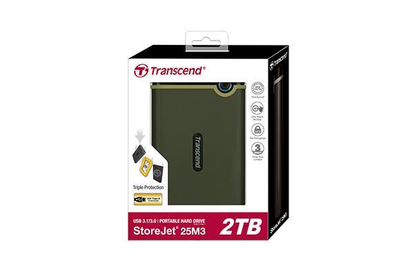 Väline HDD|TRANSCEND|StoreJet|2TB|USB 3.0|Colour Green|TS2TSJ25M3G