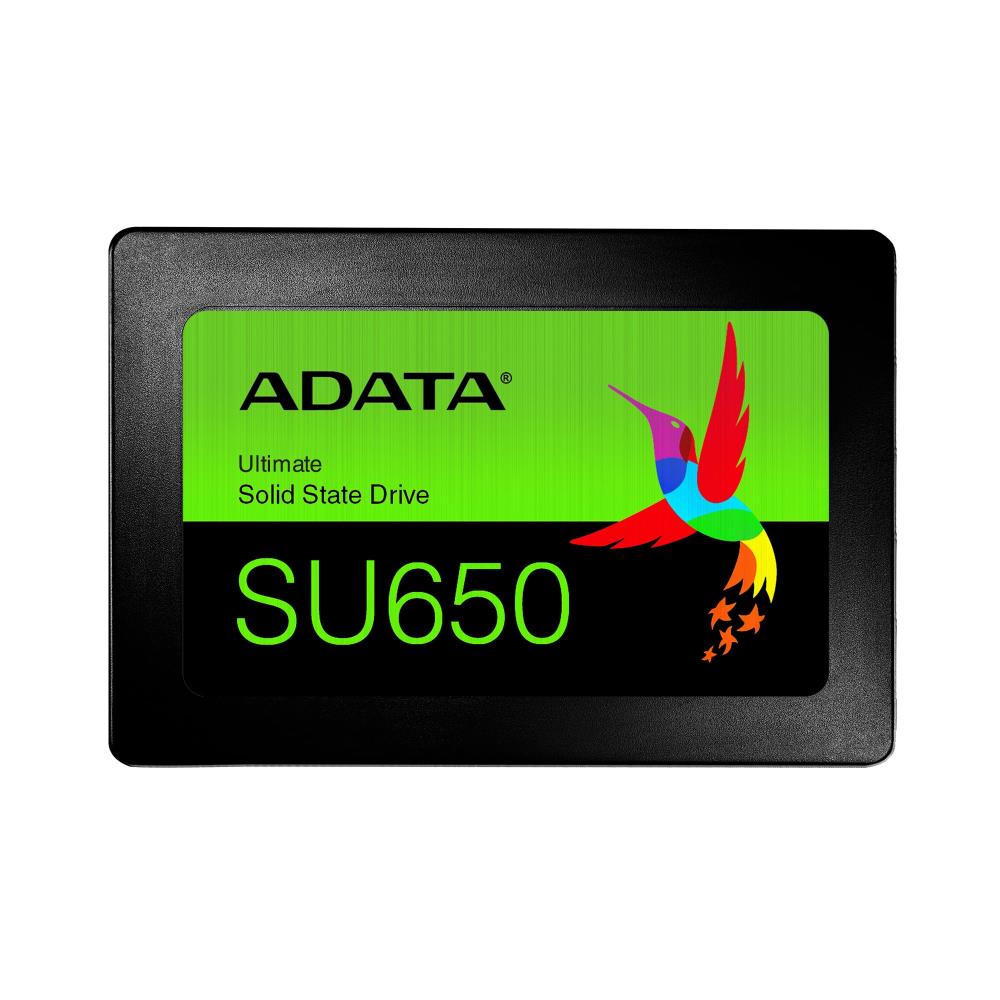 SSD|ADATA|SU650|960GB|SATA 3.0|Write speed 450 MBytes/sec|Read speed 520 MBytes/sec|2,5″|TBW 560 TB|MTBF 2000000 hours|ASU650SS-960GT-R