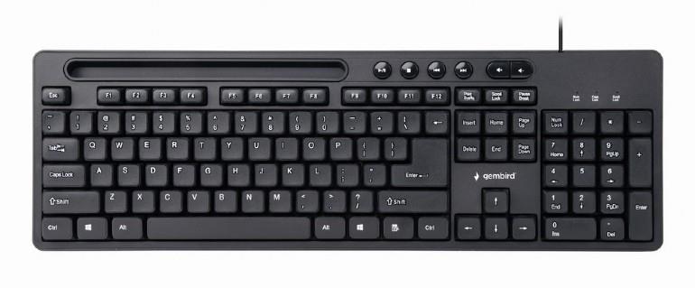 Klaviatuur MULTIMEDIA USB ENG/BLACK KB-UM-108 GEMBIRD