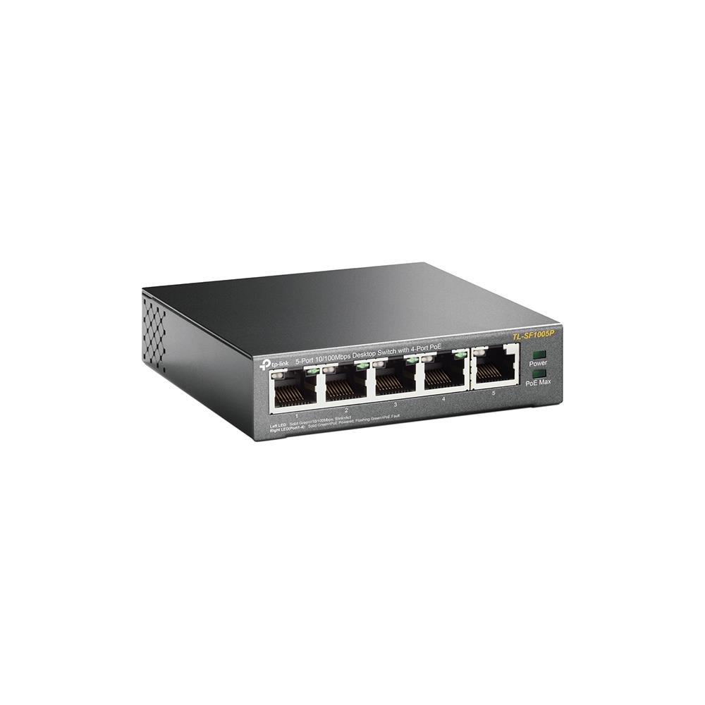 Switch|TP-LINK|Desktop/pedestal|5x10Base-T / 100Base-TX|PoE ports 4|TL-S...