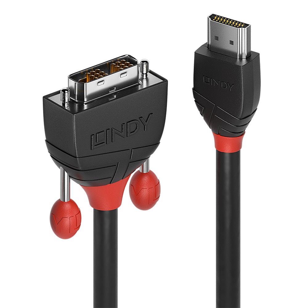 KAABEL HDMI-DVI 2M/BLACK 36272 LINDY