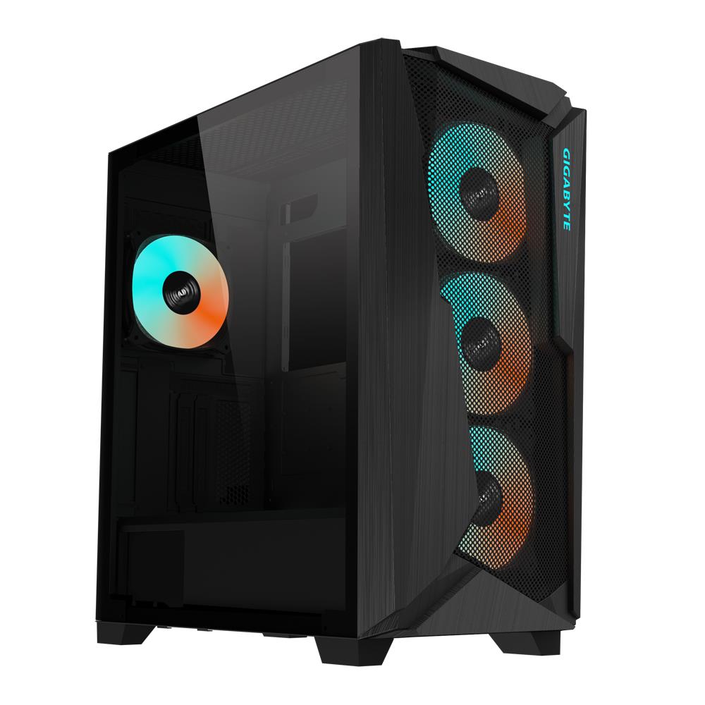 Case|GIGABYTE|C301G V2 BLACK|MidiTower|Case product features Transparent...