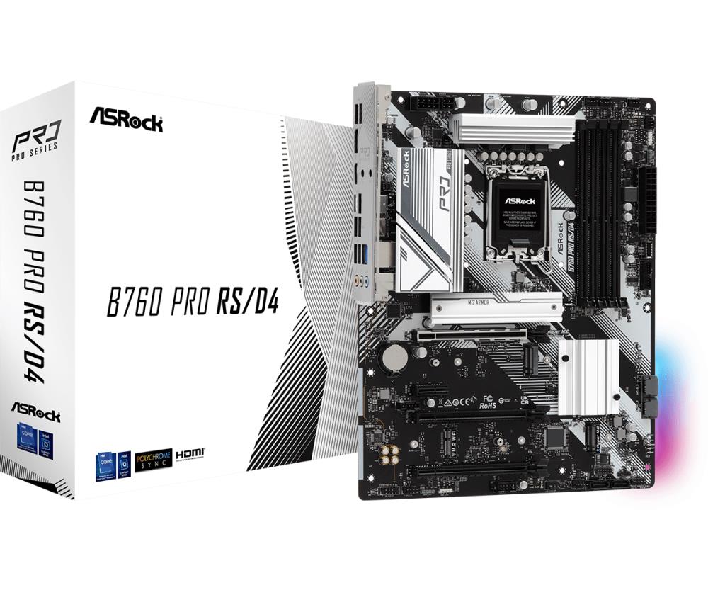 Emaplaat|ASROCK|Intel B760 Express|ATX|Memory DDR4|Memory slots 4|1xPCI&...