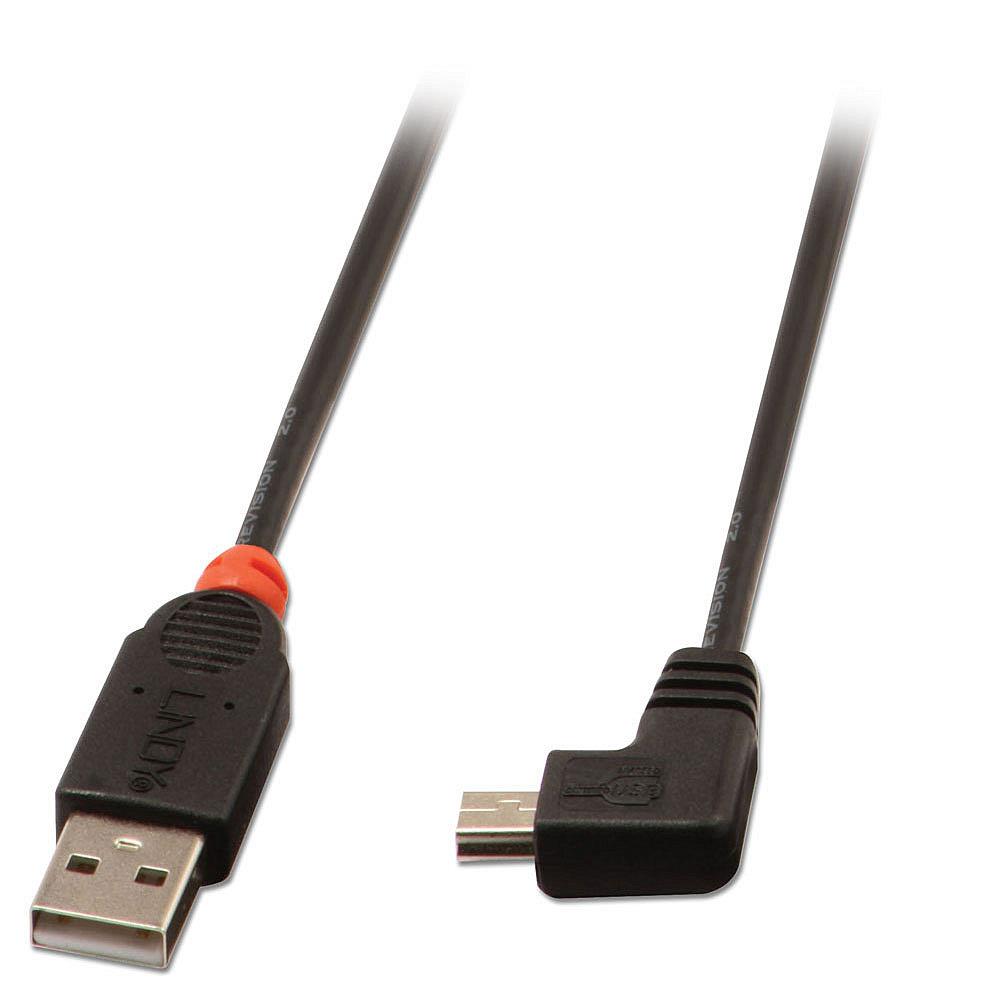 KAABEL USB2 A TO MINI-B 0.5M/90 DEGREE 31970 LINDY