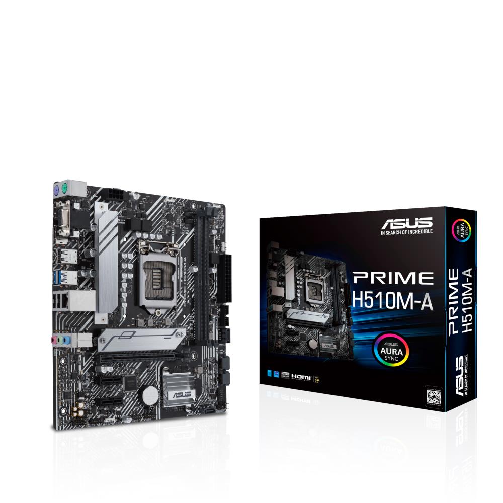 Emaplaat|ASUS|Intel H510|LGA1200|MicroATX|2xPCI-Express 3.0 1x|1xPCI-Ex&...