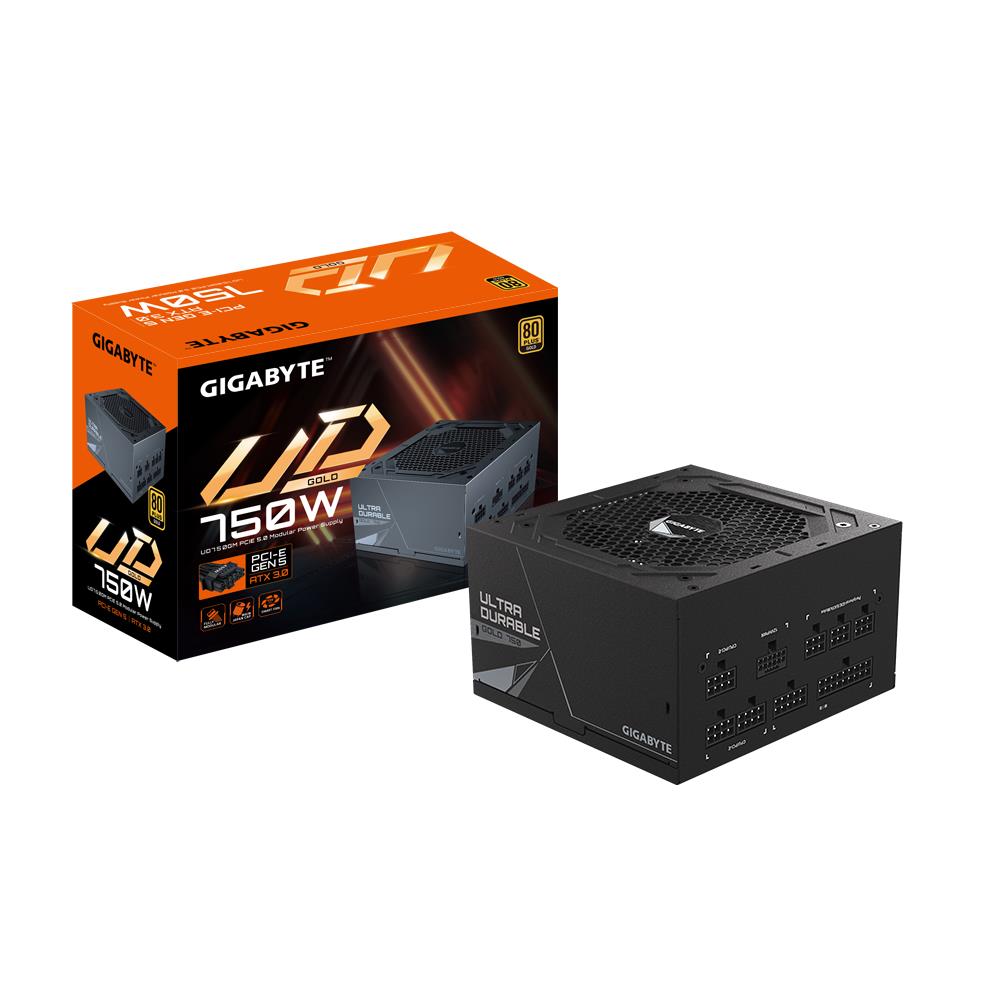 Power Supply|GIGABYTE|750 Watts|Efficiency 80 PLUS GOLD|PFC Active|MTBF ...