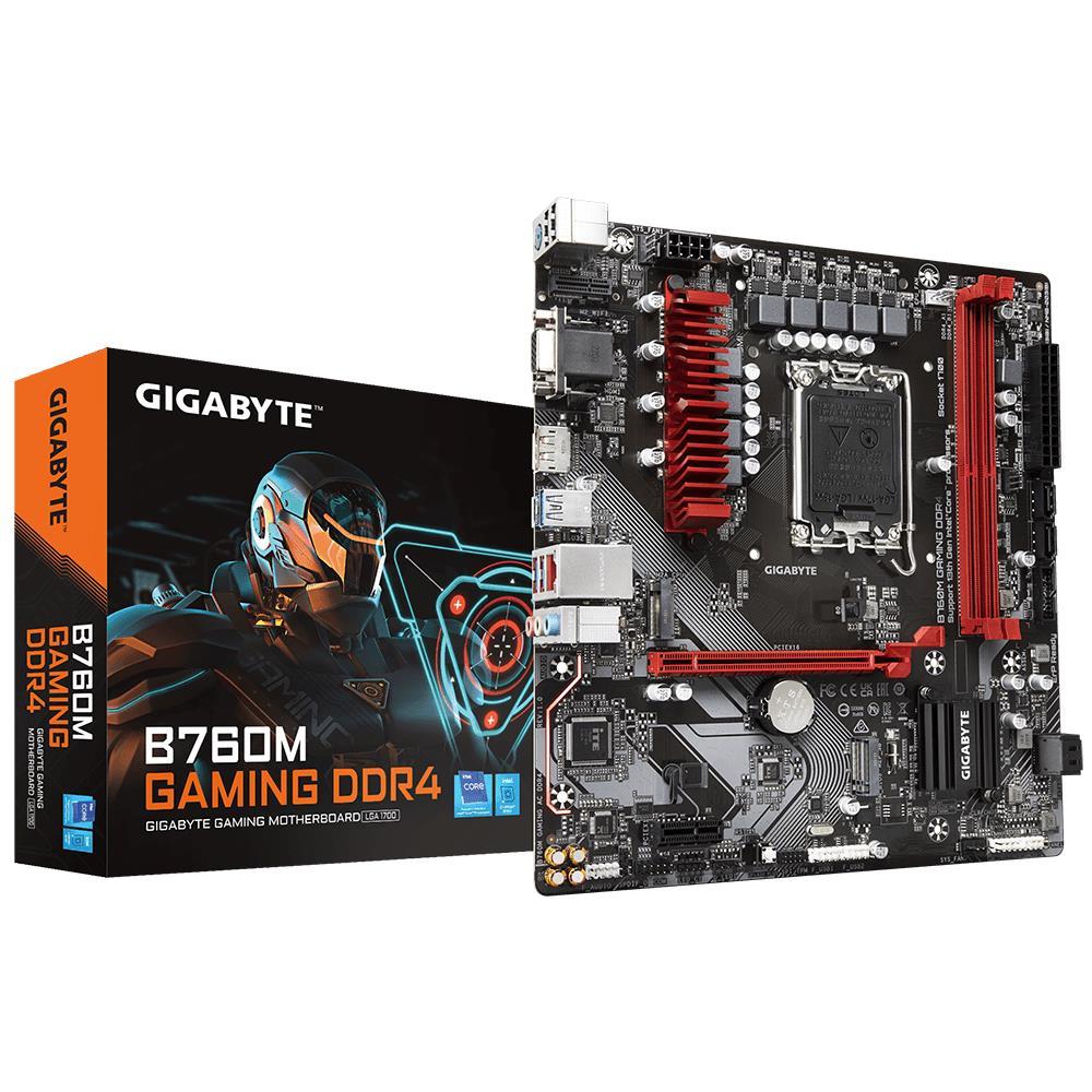 Emaplaat|GIGABYTE|Intel B760 Express|LGA1700|Micro-ATX|Memory DDR4|Memo&...