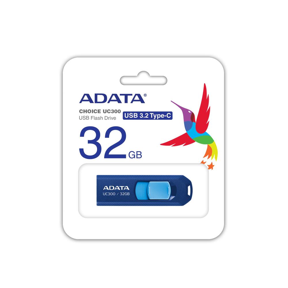 MÄLUPULK FLASH USB-C 32GB/ACHO-UC300-32G-RNB/BU ADATA