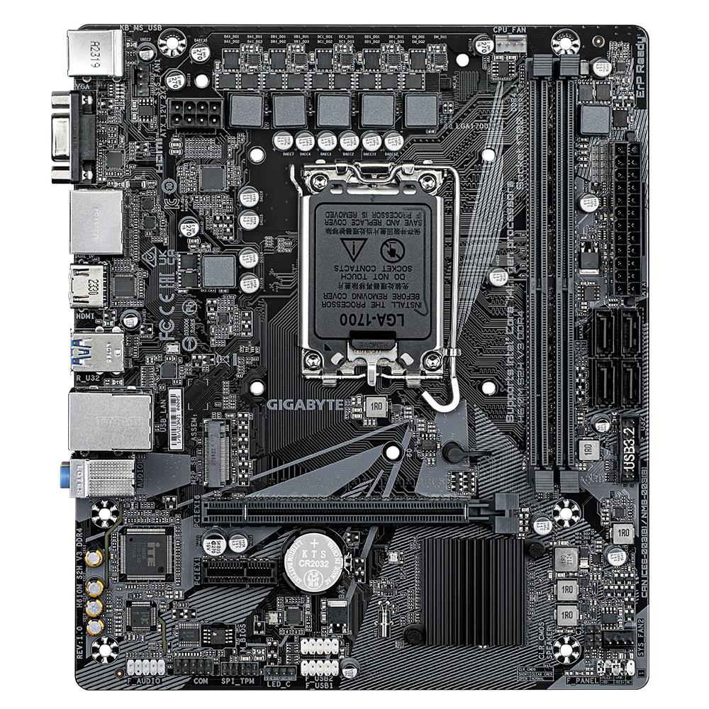 Mainboard|GIGABYTE|Intel H610|LGA1700|Micro-ATX|Memory DDR4|Memory slots...