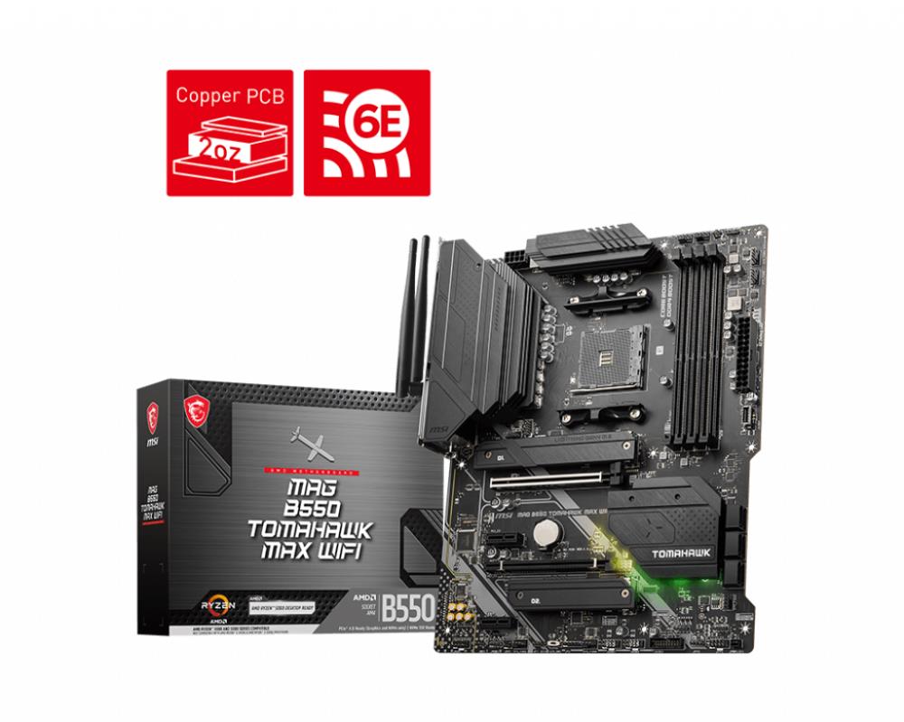 Emaplaat|MSI|AMD B550|SAM4|ATX|Memory DDR4|Memory slots 4|2xPCI-Express&...