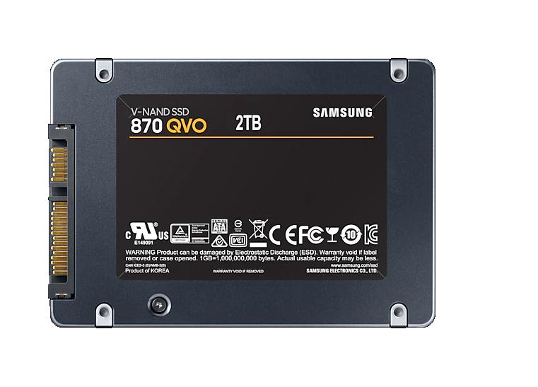 SSD|SAMSUNG|870 QVO|2TB|SATA 3.0|Write speed 530 MBytes/sec|Read speed 5...