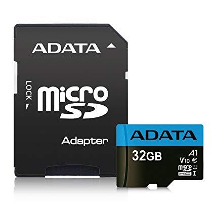 MÄLUKAART SDHC 32GB W/ADAP./AUSDH32GUICL10A1-RA1 ADATA