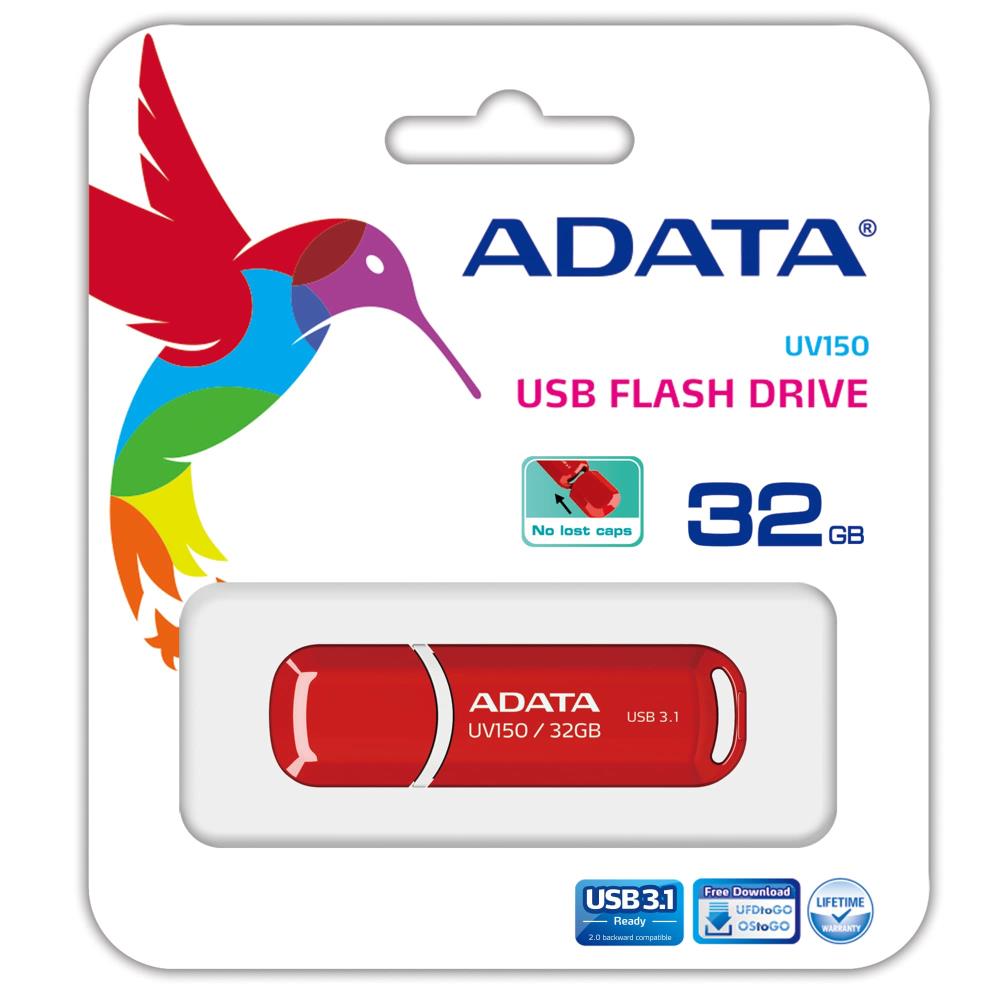 MÄLUPULK FLASH USB3.1 32GB/RED AUV150-32G-RRD ADATA