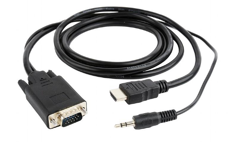 KAABEL HDMI-VGA +3.5MM/1.8M A-HDMI-VGA-03-6 GEMBIRD