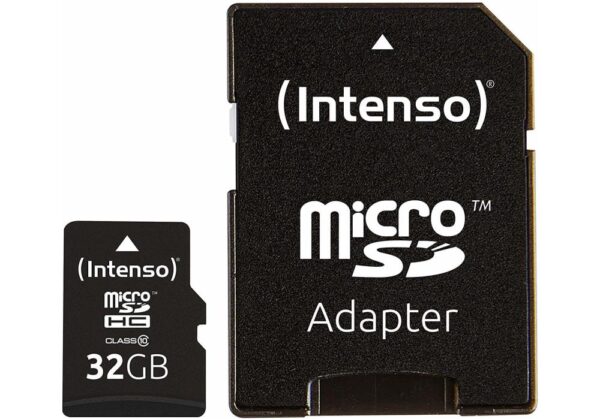 MÄLUKAART SDHC 32GB C10/W/ADAPTER 3413480 INTENSO