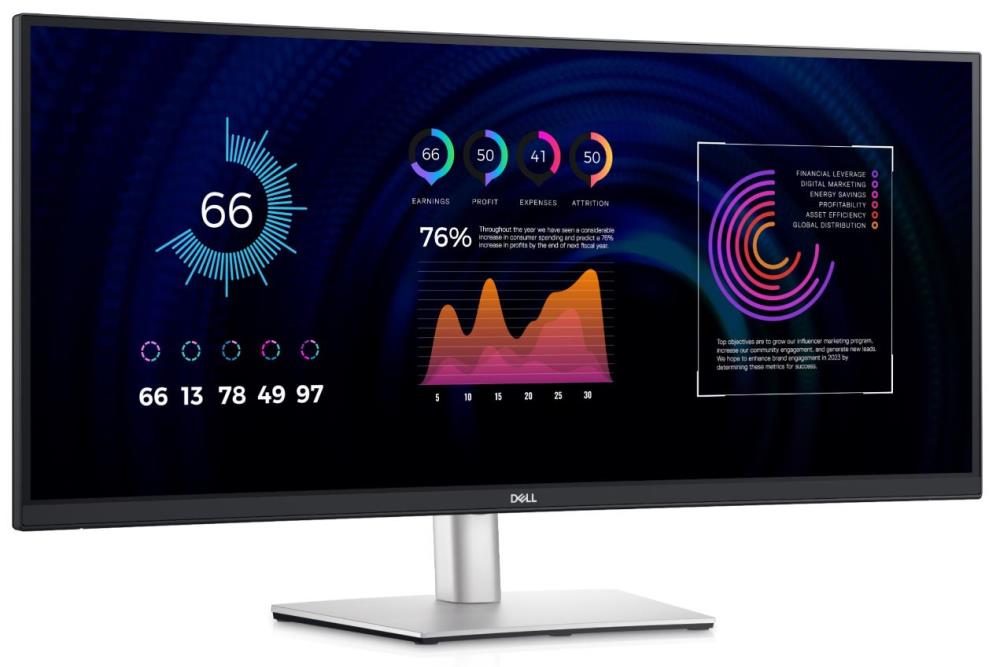 LCD Monitor|DELL|P3424WE|34″|Business/Curved/21 : 9|Panel IPS|3440...