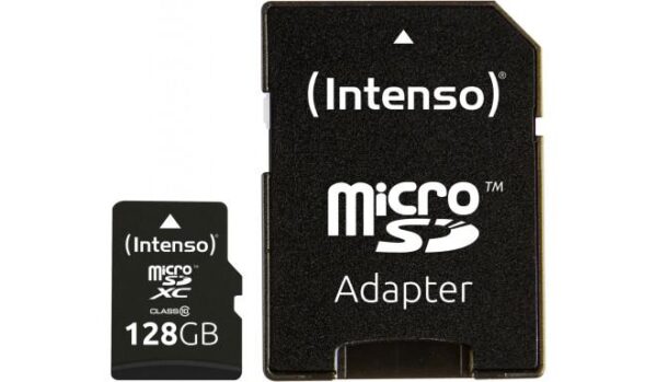 MÄLUKAART SDXC 128GB C10/W/ADAPTER 3413491 INTENSO