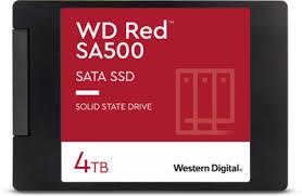 SSD|WESTERN DIGITAL|Red SA500|4TB|SATA 3.0|Write speed 520 MBytes/sec|Read speed 560 MBytes/sec|2,5″|TBW 500 TB|MTBF 1750000 hours|WDS400T2R0A