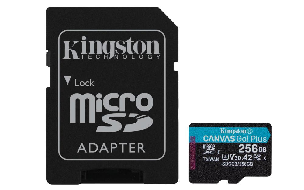 MÄLUKAART SDXC 256GB UHS-I/W/ADAPTER SDCG3/256GB KINGSTON