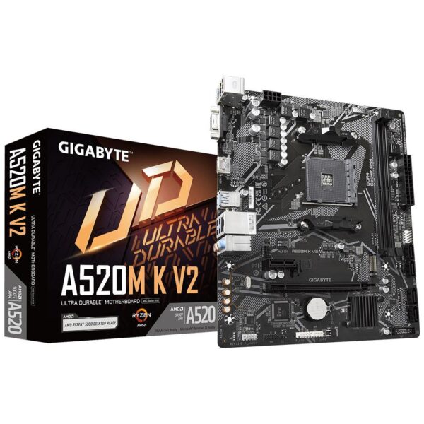 Emaplaat|GIGABYTE|AMD A520|SAM4|Micro-ATX|Memory DDR4|Memory slots 2|1x...