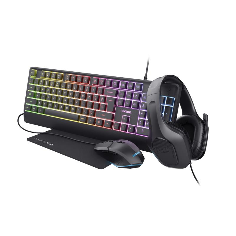 Klaviatuur +Hiir GXT792 QUADROX/4-IN-1 BUNDLE ENG 25155 TRUST