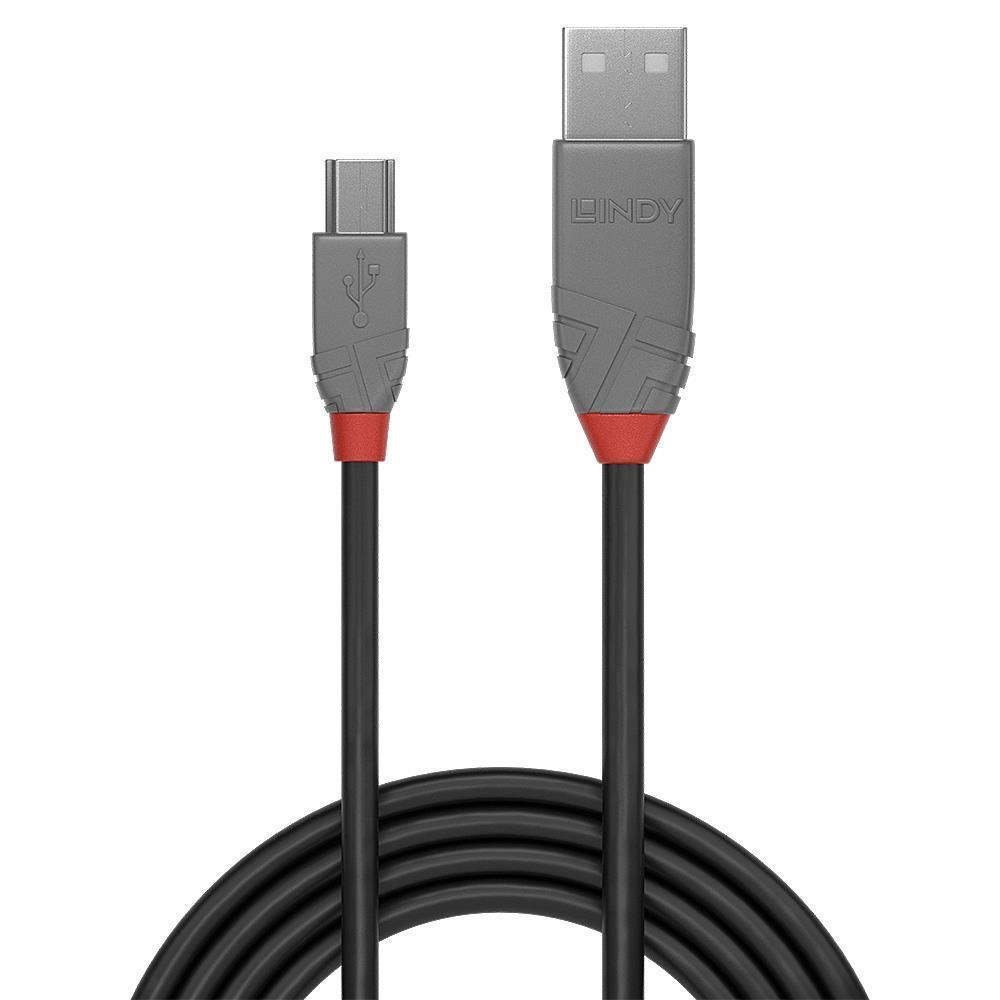 CABLE USB2 A TO MINI-B 1M/ANTHRA 36722 LINDY