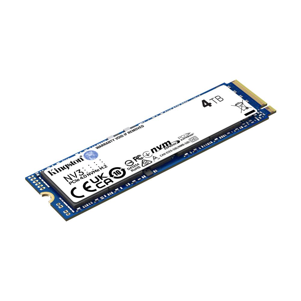 SSD|KINGSTON|NV3|4TB|M.2|PCIE|3D NAND|Write speed 5000 MBytes/sec|Read s...