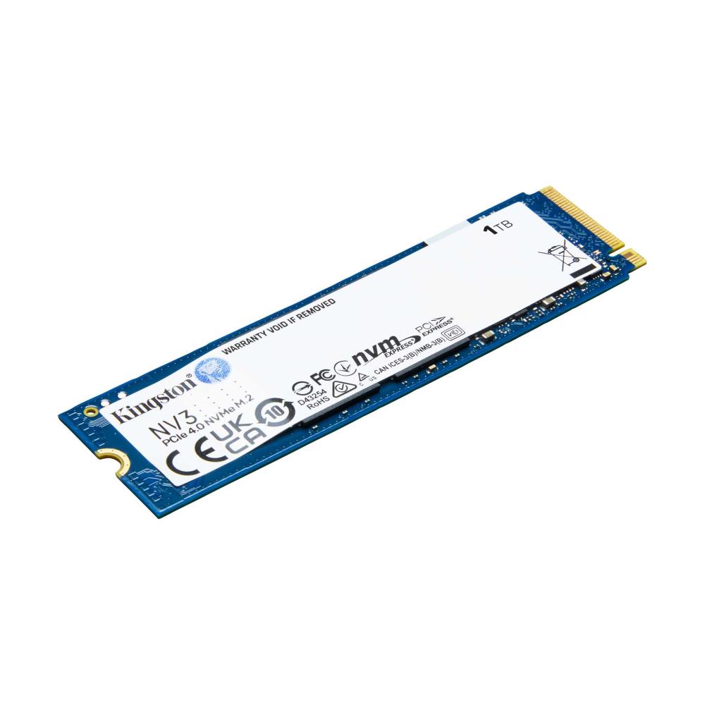 SSD|KINGSTON|NV3|1TB|M.2|PCIE|NVMe|3D NAND|Write speed 4000 MBytes/sec|R...