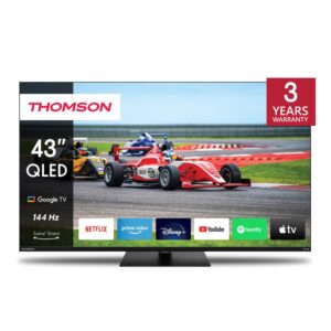 Televiisor|THOMSON|43″|4K/Smart|QLED|3840×2160|Juhtmevaba LAN|Bluet...