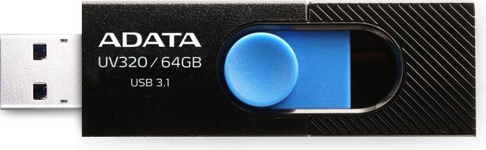 MÄLUPULK FLASH USB3.1 64GB/BLACK AUV320-64G-RBKBL ADATA