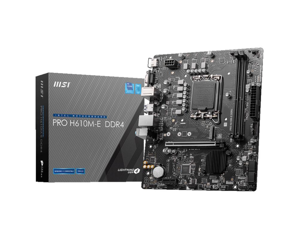 Mainboard|MSI|Intel H610|LGA1700|MicroATX|Memory DDR4|Memory slots 2|1xP...