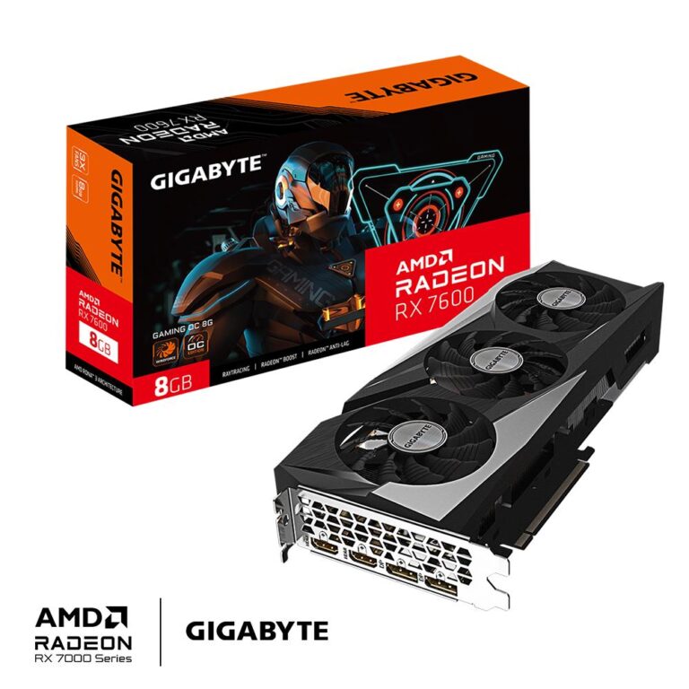 Videokaart|GIGABYTE|AMD Radeon RX 7600|8 GB|GDDR6|128 bit|PCIE 4.0 16&#8...