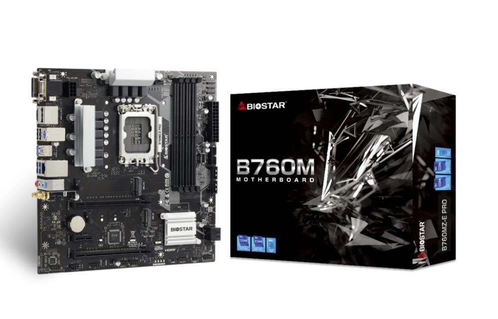 Emaplaat|BIOSTAR|Intel B760 Express|LGA1700|Micro-ATX|Memory DDR5|Memor&...