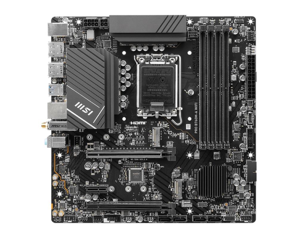 Emaplaat|MSI|Intel B760 Express|LGA1700|Micro-ATX|Memory DDR5|Memory sl&...