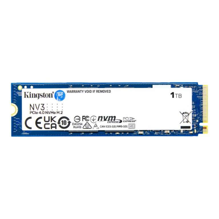 SSD|KINGSTON|NV3|1TB|M.2|PCIE|NVMe|3D NAND|Write speed 4000 MBytes/sec|R...