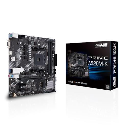 Emaplaat|ASUS|AMD A520|SAM4|MicroATX|2xPCI-Express 3.0 1x|1xPCI-Express&...