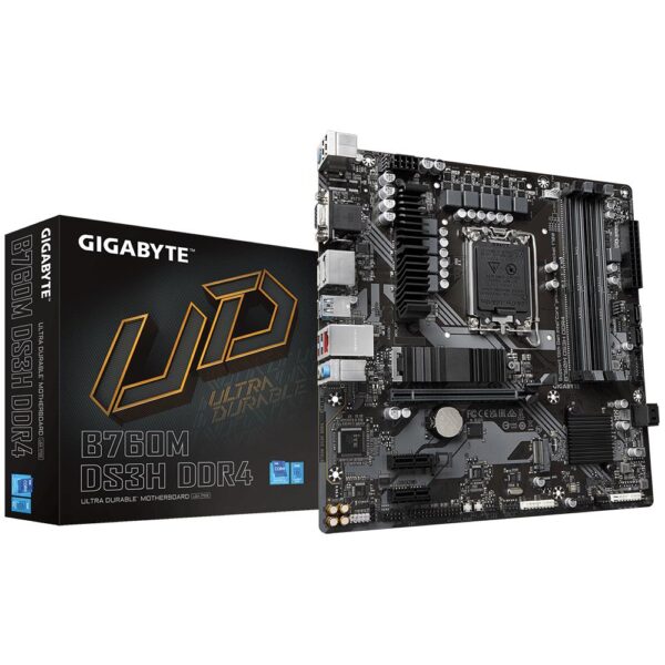 Emaplaat|GIGABYTE|Intel B760 Express|LGA1700|Micro-ATX|Memory DDR4|Memo...